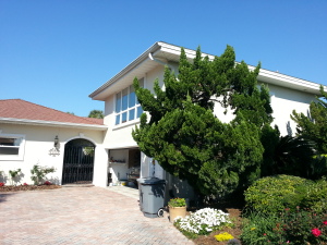 Ponte Vedra Beach House Remodel: Existing Gate, Garage and Front Elevation
