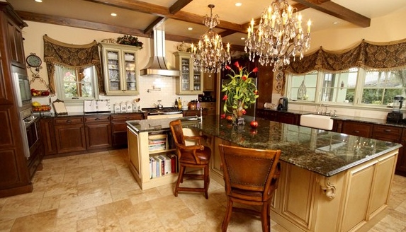 Kitchen Design: French Country Style Home, Orlando; Custom designed all cabinetry and layout.