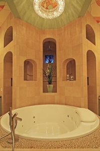 Master Tub: Cinque Terra, Modern Florida Mediterranean Street of Dreams home, Interior Architectural Designer, Susan P, Berry